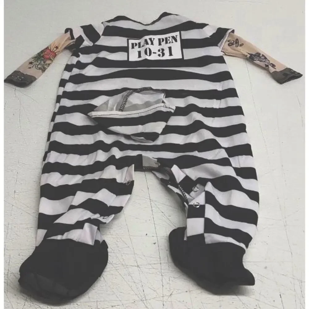 Incharacter Time Out Jail Prisoner Convict Jumpsuit Costume Infant/Baby 3-6 Mo
